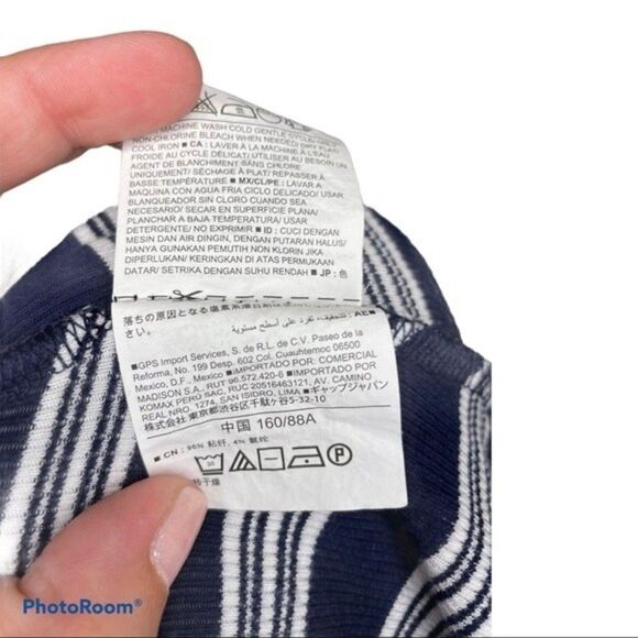 Old Navy Blue and White Striped Short Sleeved Dress Size Small - Picture 4 of 5